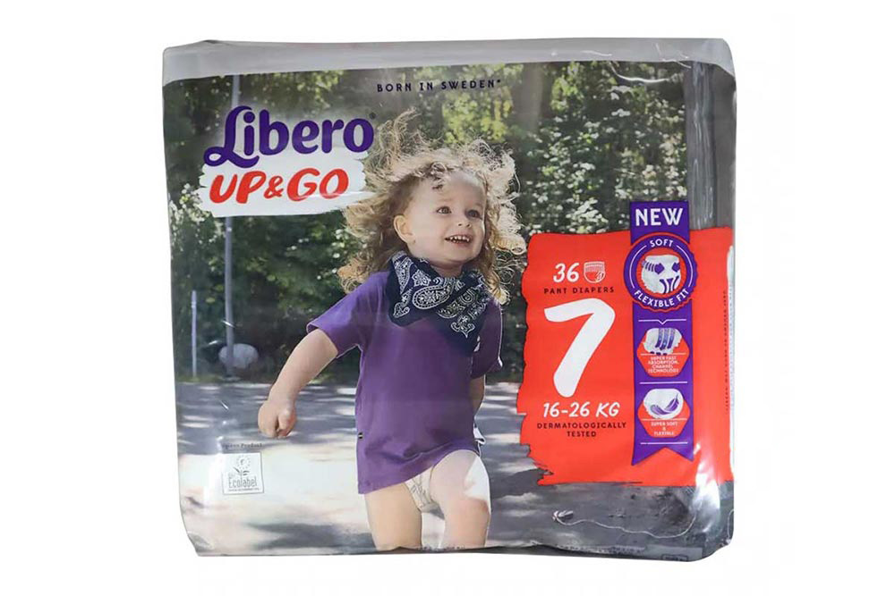 LIBERO UP AND GO NO7 36 PANT DIAPERS 16 TO 26KG - Milano Pharmacy