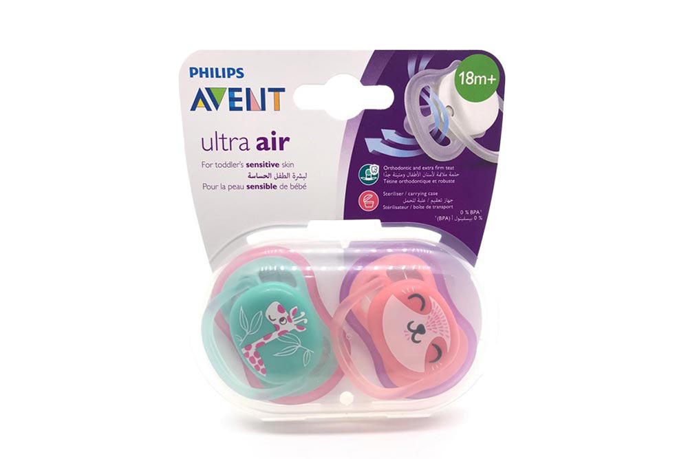 PHILIPS AVENT ULTRA AIR FREE FLOW SOOTHER 18 PLUS MONTH PINK - Milano Pharmacy