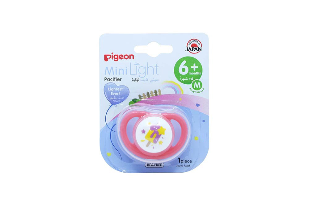 PIGEON MINI LIGHT PACIFIER 6 PLUS MONTHS SIZE M - Milano Pharmacy