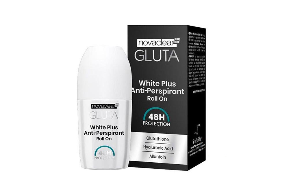 NOVACLEAR GLUTA WHITE PLUS ANTI PERSPIRANT ROLL ON 48H 50ML - Milano Pharmacy