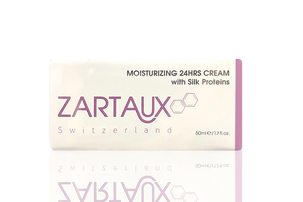 ZARTAUX MOISTURIZING 24H CREAM WITH SILK PROTEINS 50 ML - Milano Pharmacy