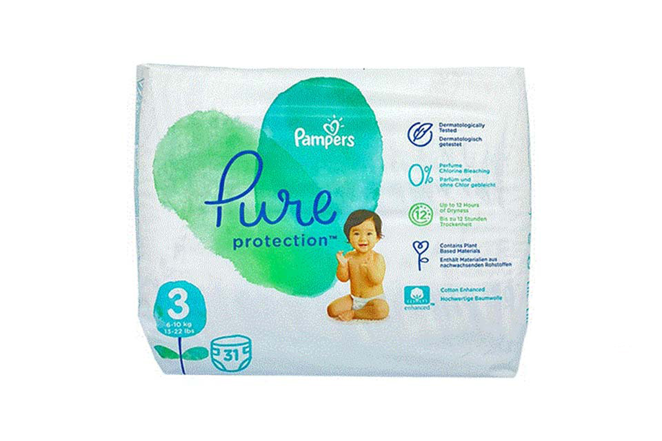 PAMPERS 3 PURE PROTECTION 31 DIAPERS 6 TO 10 KG MAXI - Milano Pharmacy