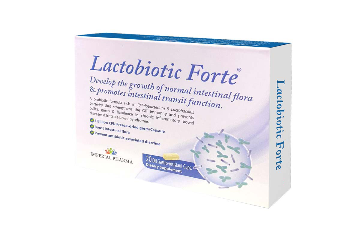 IMPERIAL PHARMA LACTOBIOTIC FORTE PROBIOTIC  20 CAPSULES - Milano Pharmacy