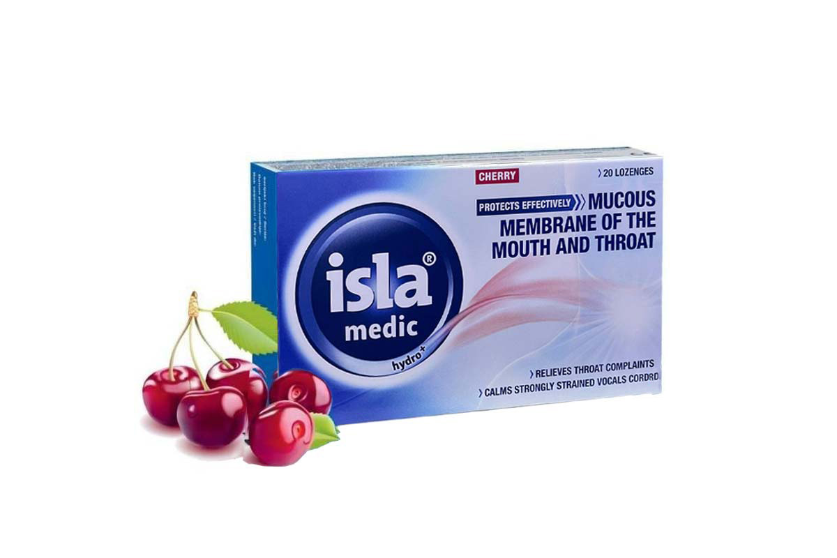 ISLA MEDIC HYDRO PLUS CHERRY 20 LOZENGES - Milano Pharmacy