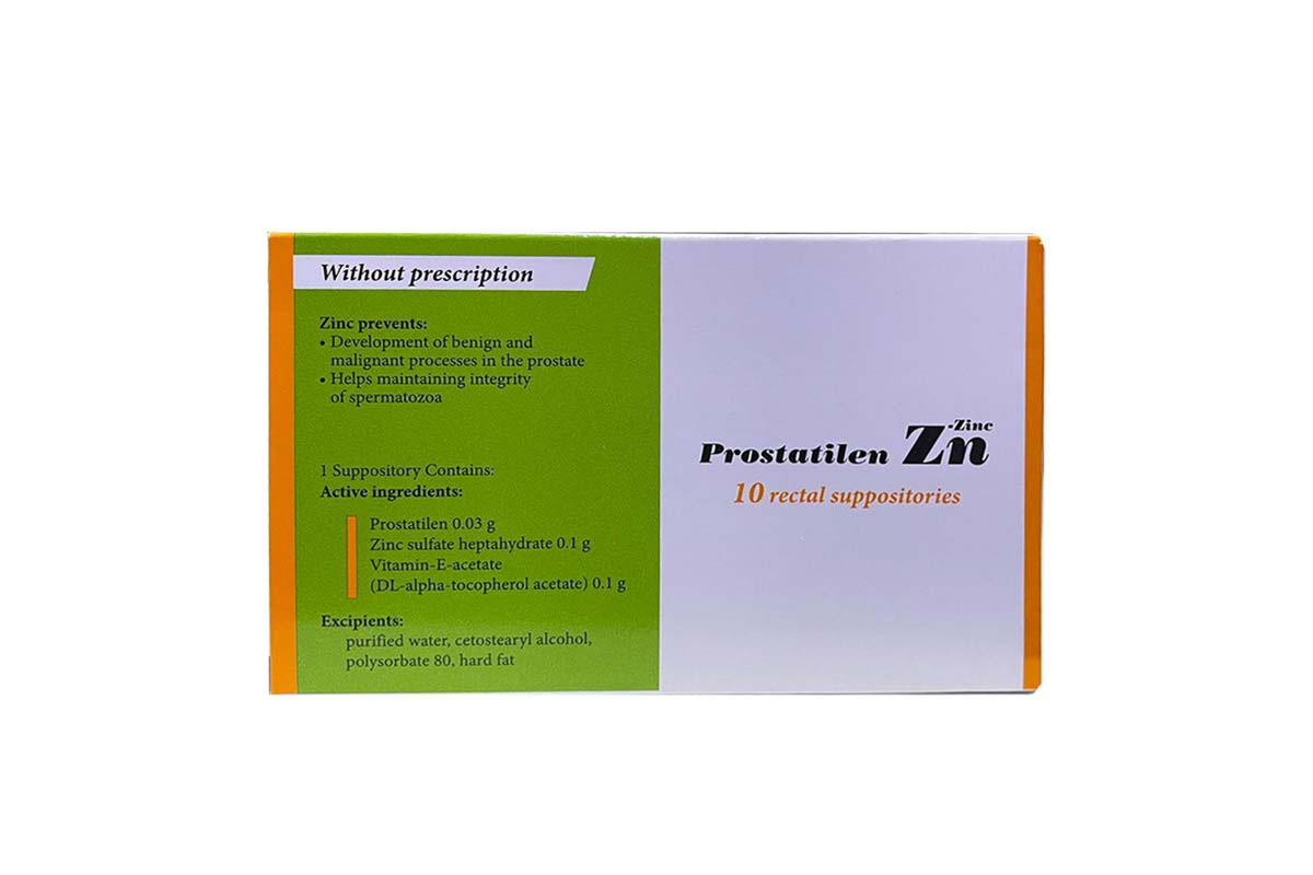 LEKHIM PROSTATLIEN ZINC 10 SUPPOSITORIES 0.03G - Milano Pharmacy