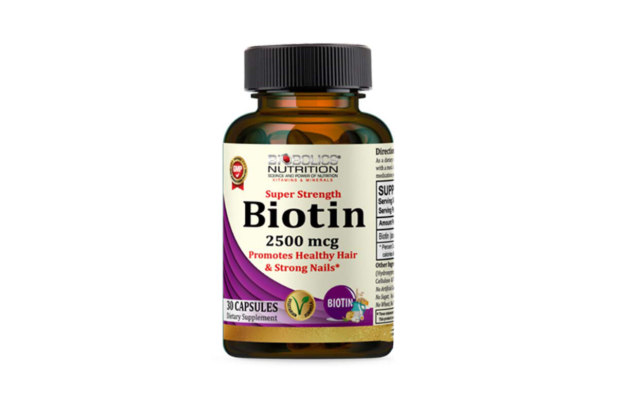 BIOBOLICS SUPER STRENGTH BIOTIN 2500MCG 30 CAPSULES - Milano Pharmacy