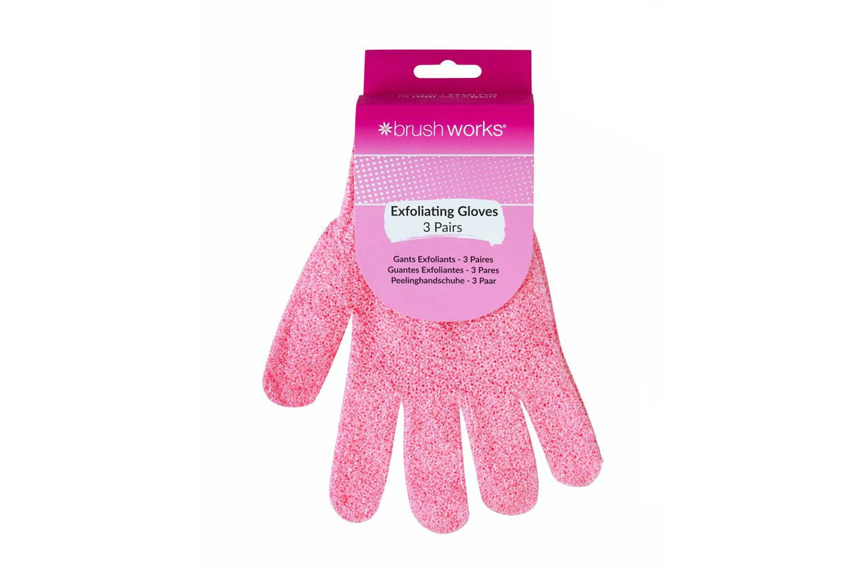 BRUSH WORKS EXFOLIATING GLOVES 3 PAIRS - Milano Pharmacy