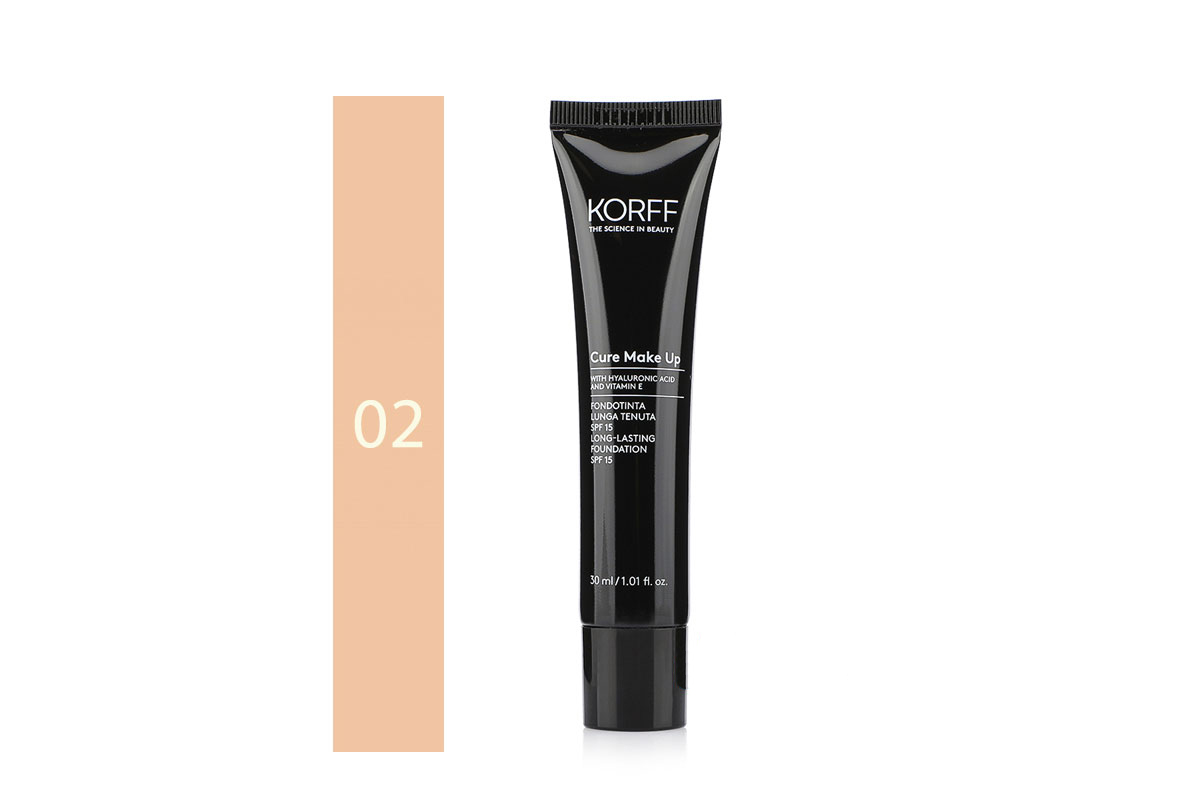 KORFF CURE MAKEUP LONG LASTING FOUNDATION SPF 15 02 30 ML - Milano Pharmacy