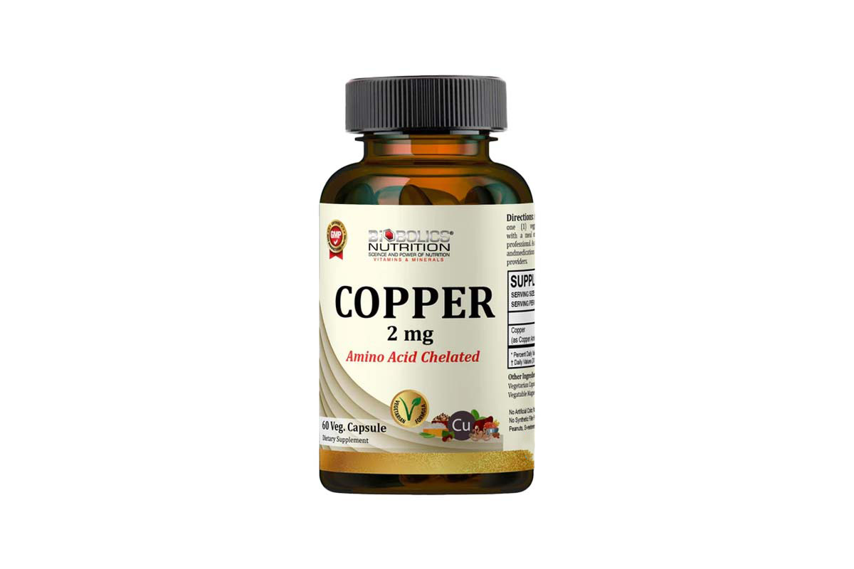 BIOBOLICS COPPER 2MG 60 VEGETARIAN CAPSULES - Milano Pharmacy