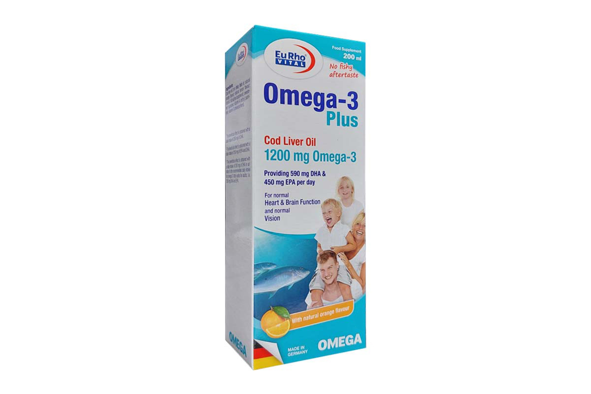 EURHO VITAL OMEGA 3 PLUS 1200 MG SYRUP 200 ML - Milano Pharmacy