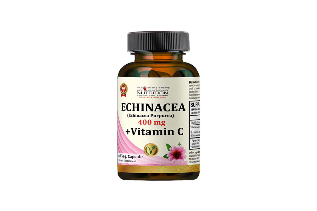 BIOBOLICS ECHINACEA 400MG PLUS VITAMIN C 60 VEGETARIAN CAPSULES - Milano Pharmacy