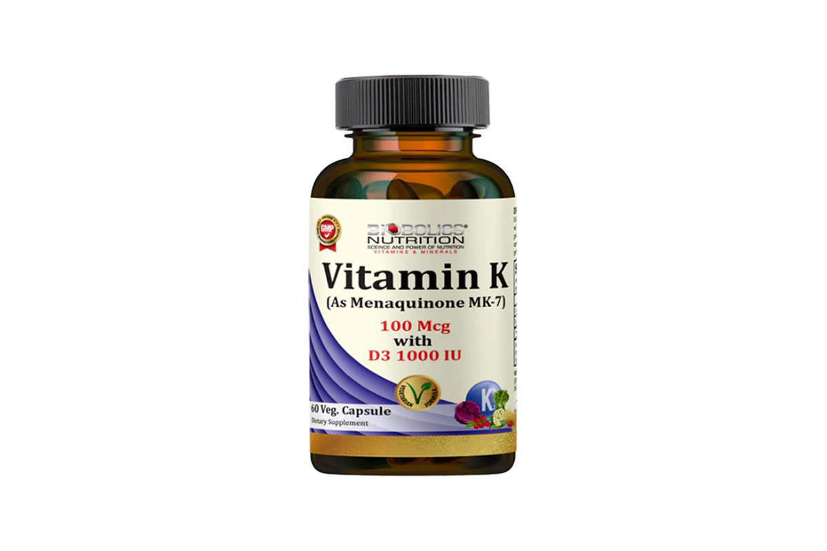 BIOBOLICS VITAMIN K2 100MCG WITH D3 1000IU 60 VEGETARIAN CAPSULES - Milano Pharmacy