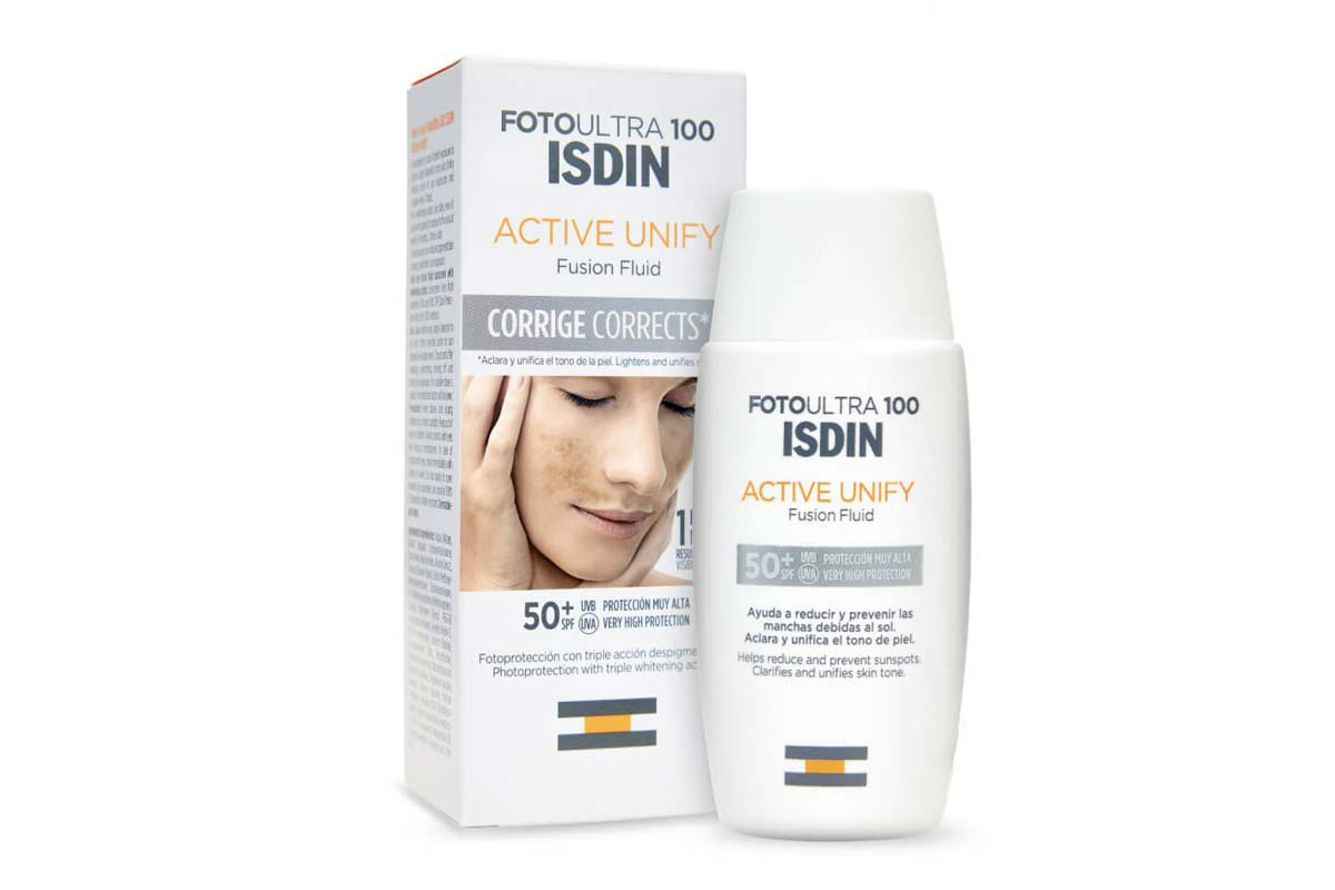 ISDIN ACTIVE UNIFY FUSION FLUID CORRIGE CORRECTS SPF50 PLUS 50 ML - Milano Pharmacy