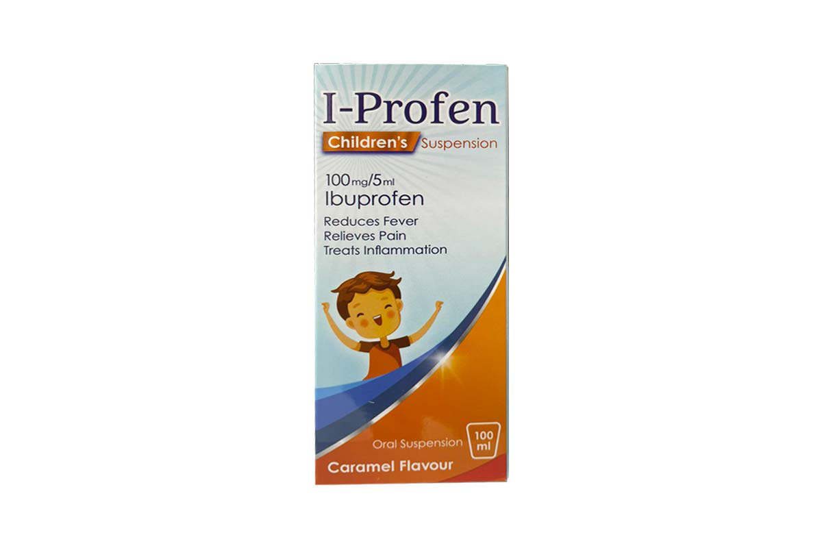 I PROFEN CHILDRENS SUSPENSION 100MG 5ML CARAMEL FLAVOUR 100 ML - Milano Pharmacy