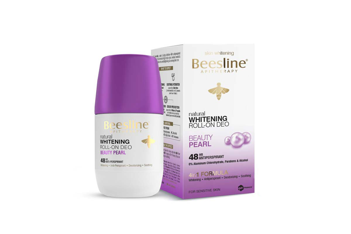 BEESLINE NATURAL WHITENING ROLL ON DEO BEAUTY PEARL 48HR 50 ML - Milano Pharmacy