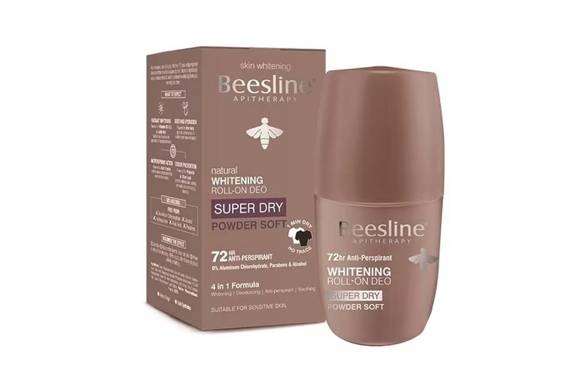 BEESLINE NATURAL WHITENING ROLL ON DEO SUPER DRY POWDER SOFT 72HR 50 ML - Milano Pharmacy