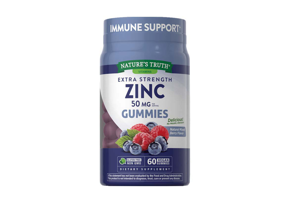 NATURES TRUTH ZINC 50 MG 60 GUMMIES - Milano Pharmacy