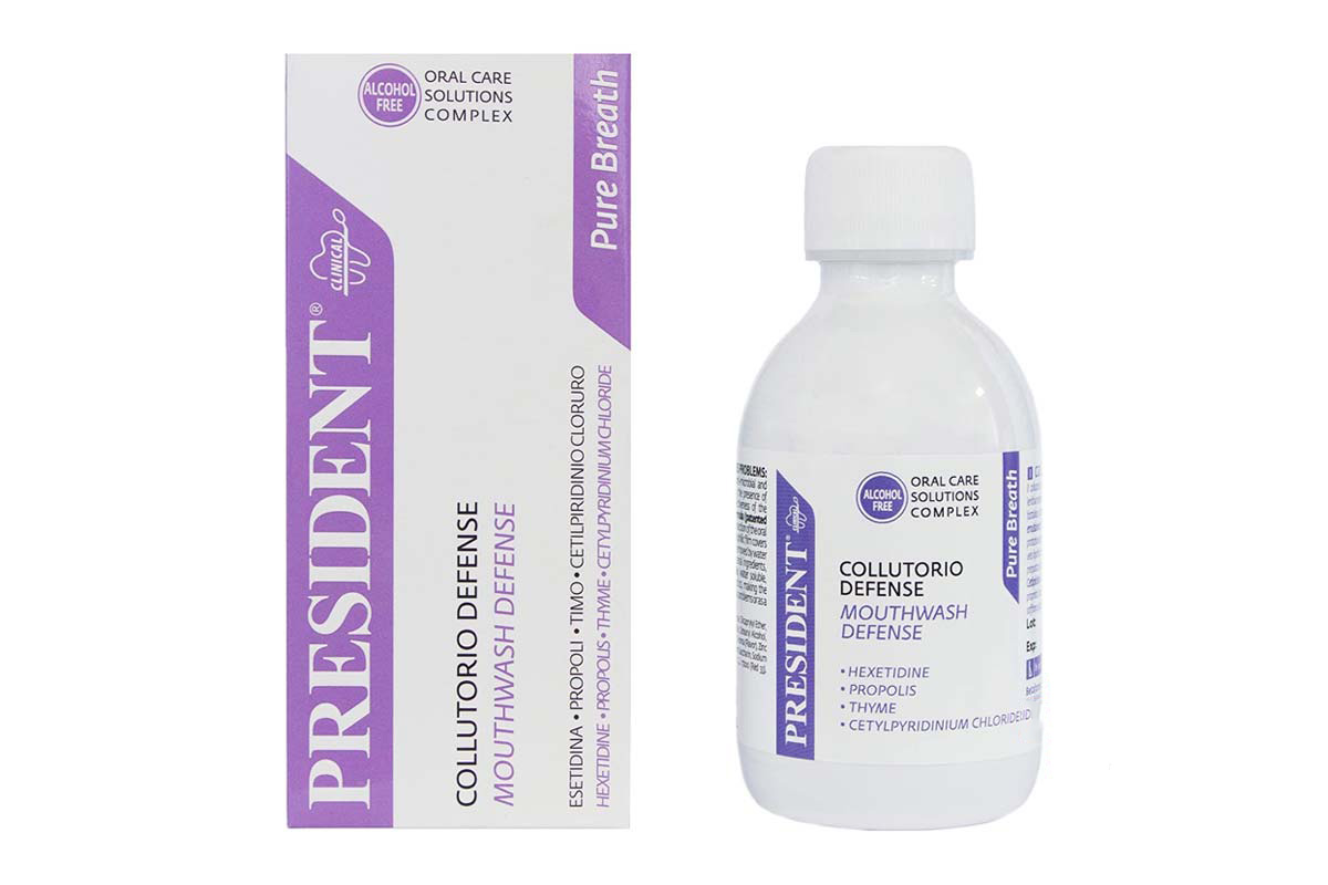 PRESIDENT DEFENSE PURE BREATH MOUTHWASH 200 ML - Milano Pharmacy