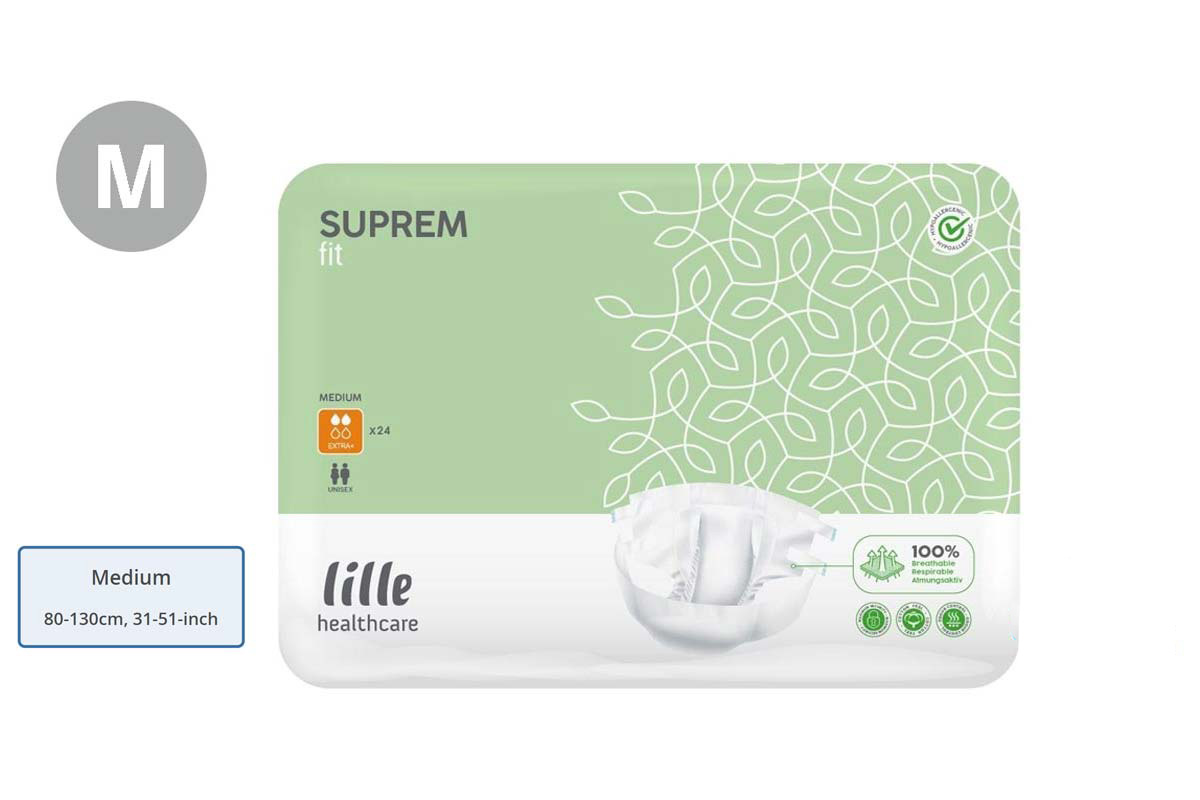 LILLE HEALTHCARE SUPREM FIT MEDIUM EXTRA PLUS 24 PCS - Milano Pharmacy