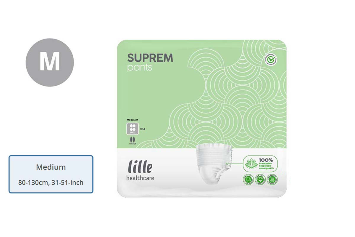 LILLE HEALTHCARE SUPREM PANTS MEDIUM 14 PCS - Milano Pharmacy