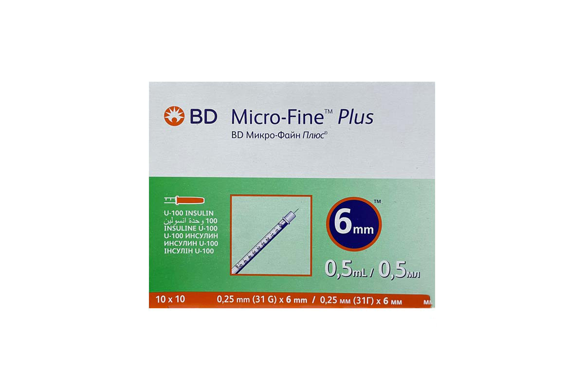 BD MICRO FINE PLUS 0.5ML  6MM 31GM 100 PCS - Milano Pharmacy