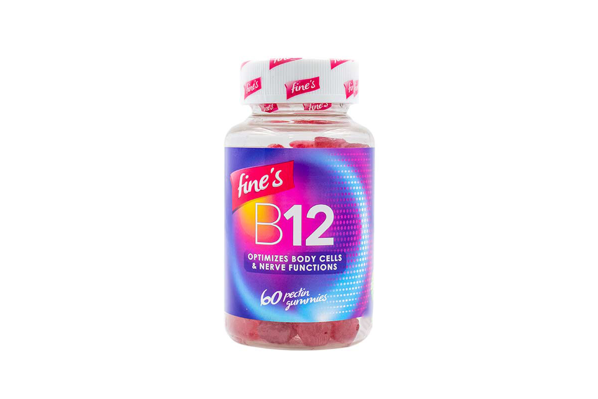 FINES B12 1000MCG 60 GUMMIES - Milano Pharmacy