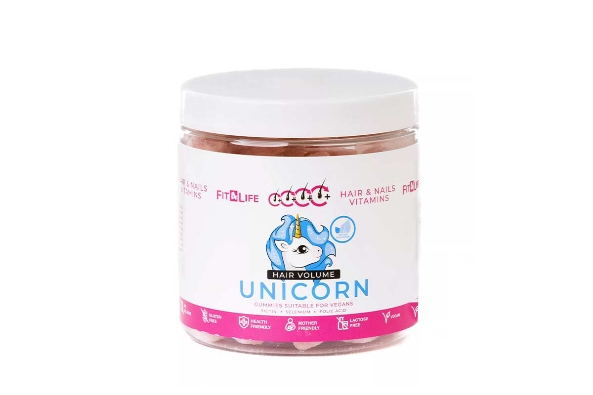 FIT4LIFE HAIR VOLUME UNICORN 300 GM 60 GUMMIES - Milano Pharmacy