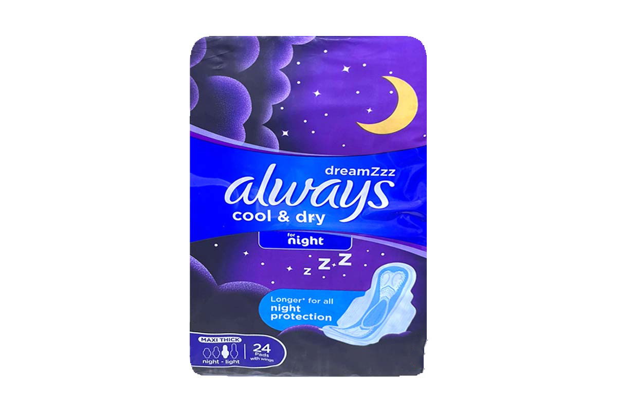 ALWAYS DREAMZ COOL AND DRY NIGHT LIGHT 24 PADS - Milano Pharmacy