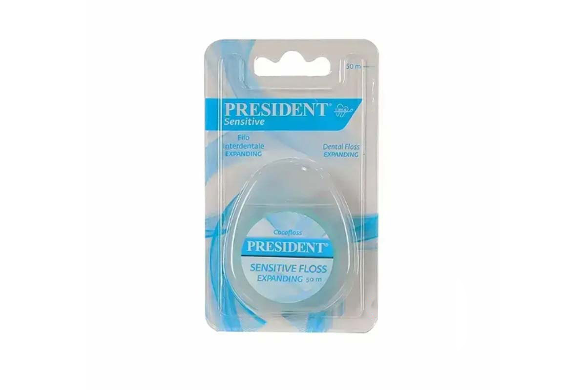 PRESIDENT EXPANDING DENTAL FLOSS SENSITIVE 25M - Milano Pharmacy
