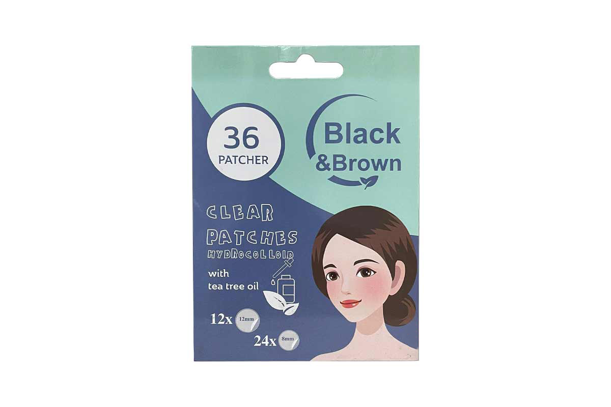 BLACK AND BROWN ACNE CLEAR WITH TEA TREE OIL 36 PATCHES - Milano Pharmacy