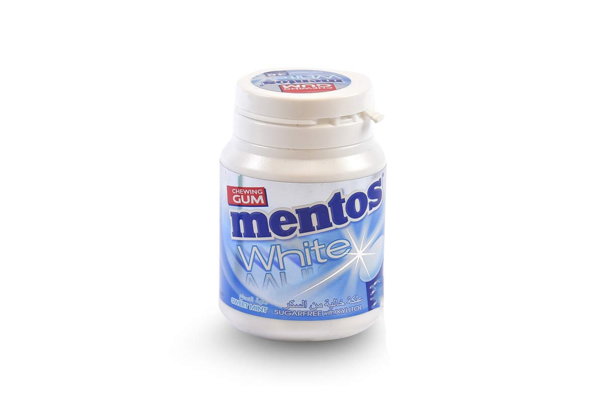 MENTOS WHITE SWEET MINT CHEWING GUM 38 PCS - Milano Pharmacy