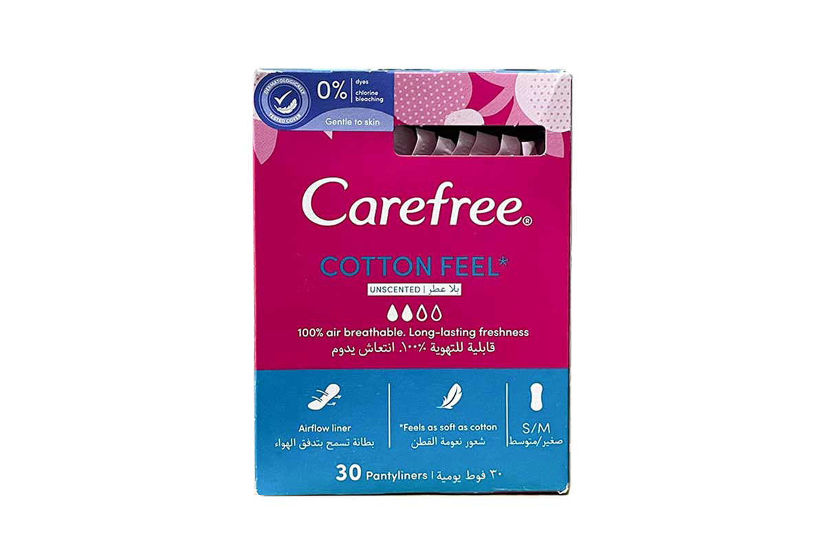 CAREFREE COTTON FEEL UNSCENTED 30 PIECES - Milano Pharmacy