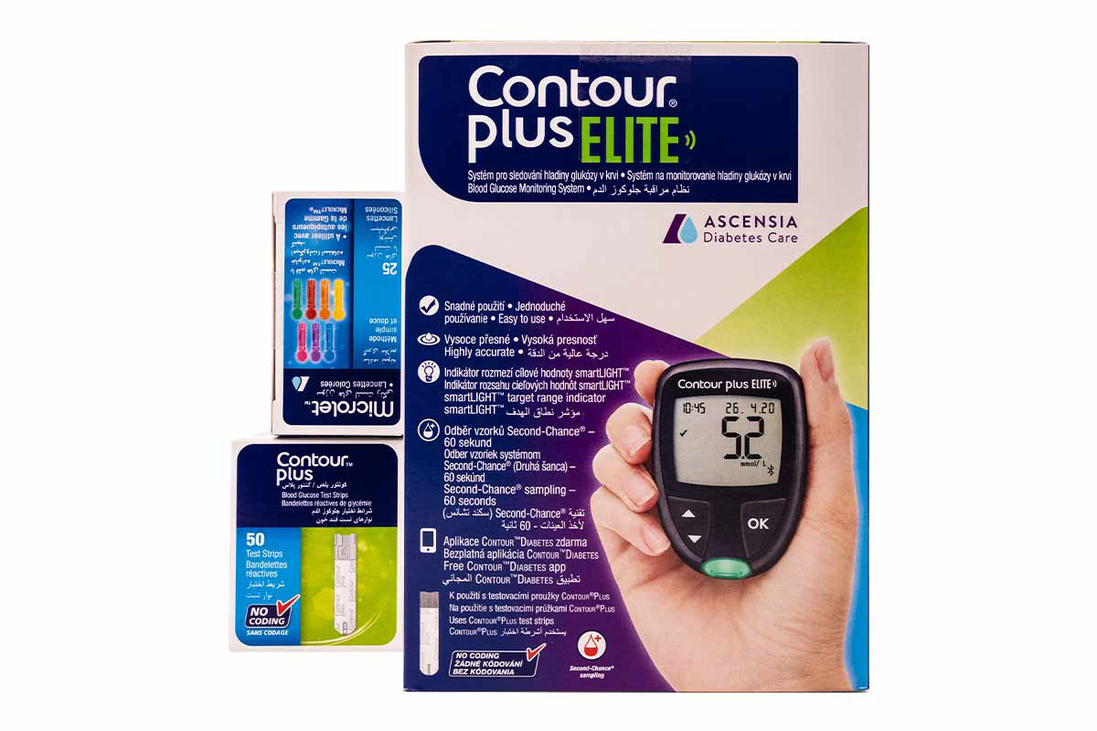 BOX BUY1GET2 CONTOUR PLUS ELITE MACHINE PLUS 50 STRIPS PLUS 25 NEEDLES - Milano Pharmacy