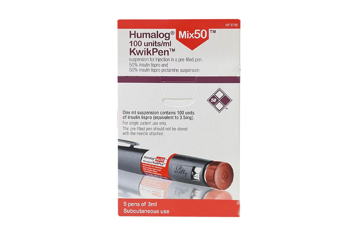 HUMALOG MIX50 INJECTION 100UNITS/ML KWIK PEN 5X3ML - Milano Pharmacy