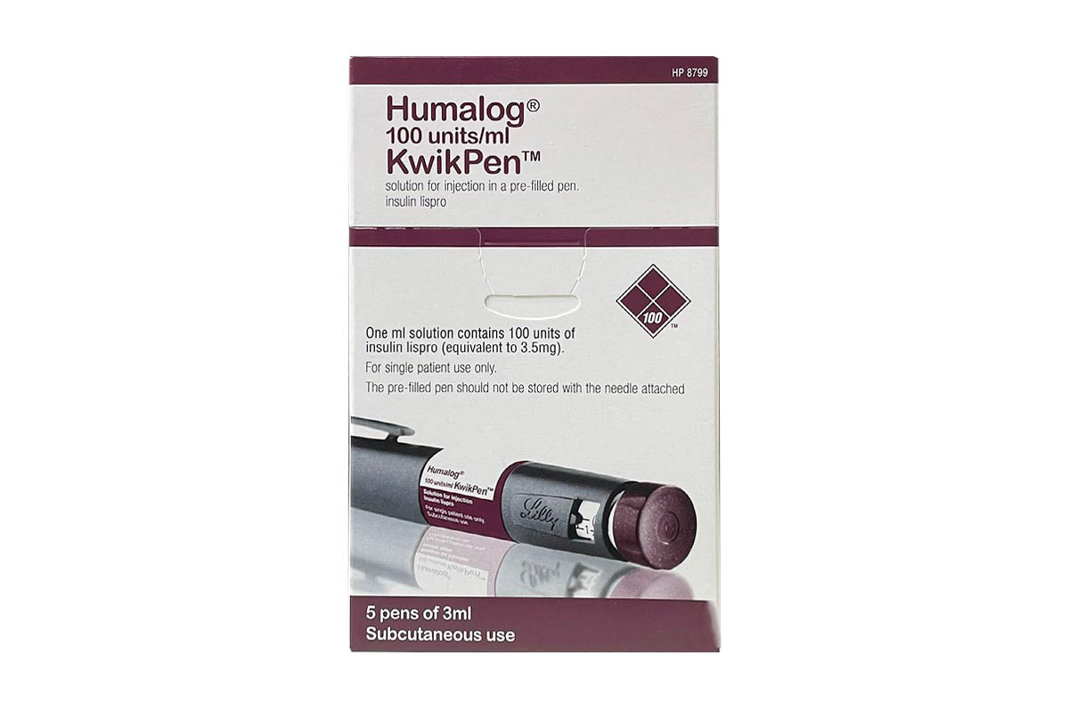 HUMALOG INJECTION 100 UNITS/ML KWIK PEN 5X3ML - Milano Pharmacy