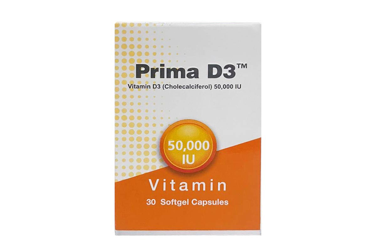 PRIMA VITAMIN D3 50000 IU 30 SOFTGEL CAPSULES - Milano Pharmacy