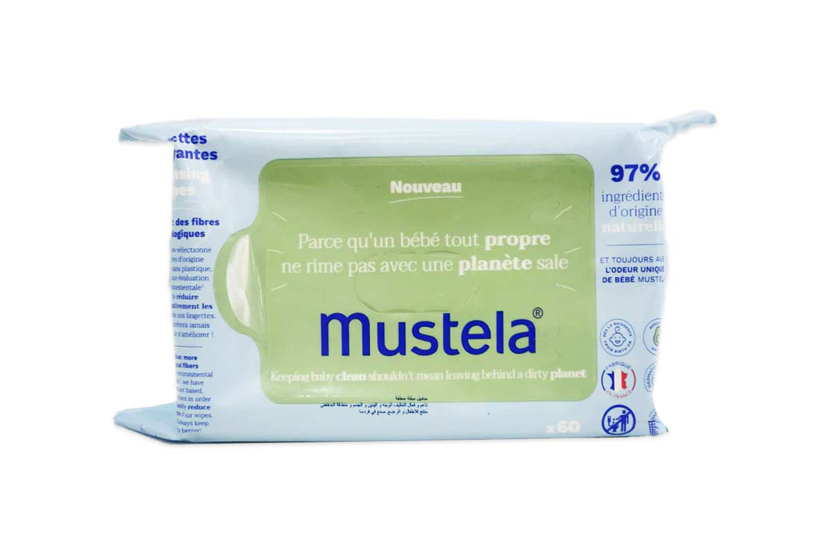 MUSTELA  CLEANSING WIPES 60 PCS - Milano Pharmacy