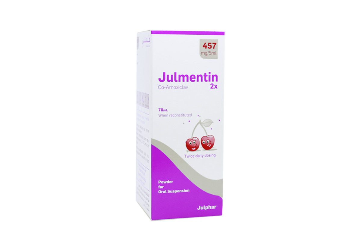JULMENTIN 2X 457 MG 5ML POWDER ORAL SUSPENSION 70ML - Milano Pharmacy