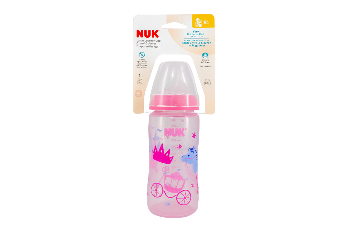 NUK LARGE LEARNER CUP 8 MONTH PLUS PRINCESS PINK 300ML - Milano Pharmacy