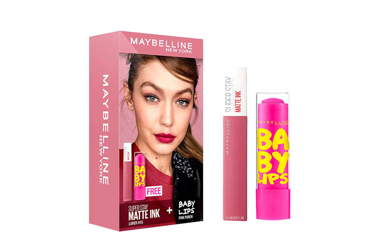 BOX MAYBELLINE SUPER STAY MATT INK PLUS BABY LIP PINK - Milano Pharmacy