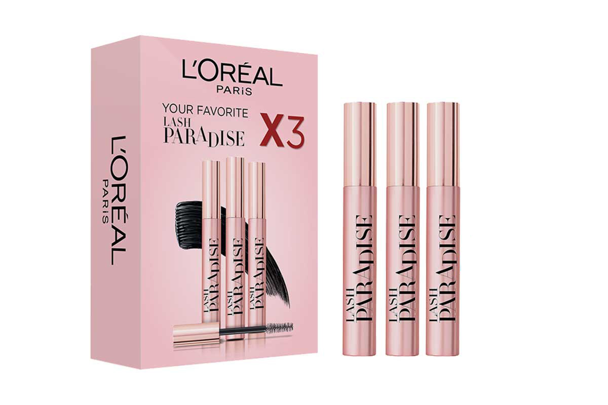 BOX LOREAL LASH PARADISE MASCARA 01 BLACK 3 PCS - Milano Pharmacy