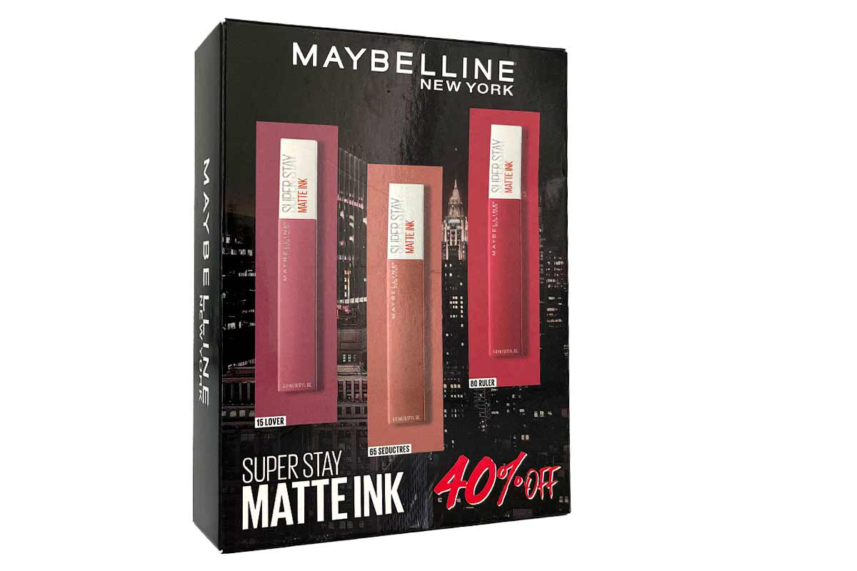 BOX MAYBELLINE SUPERSTAY MATTE INK 3 PCS - Milano Pharmacy