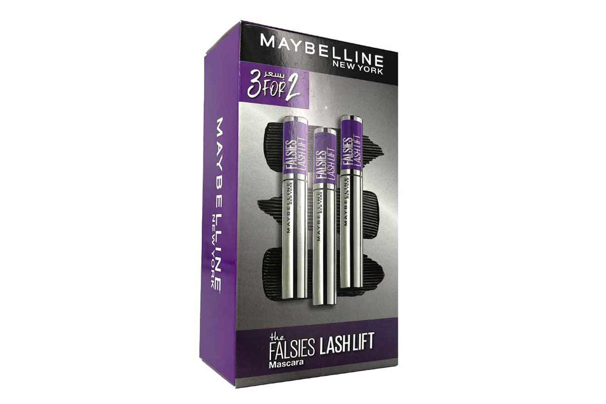 BOX MAYBELLINE THE FALSIES LASH LIFT BLACK MASCARA 2 PLUS 1 - Milano Pharmacy