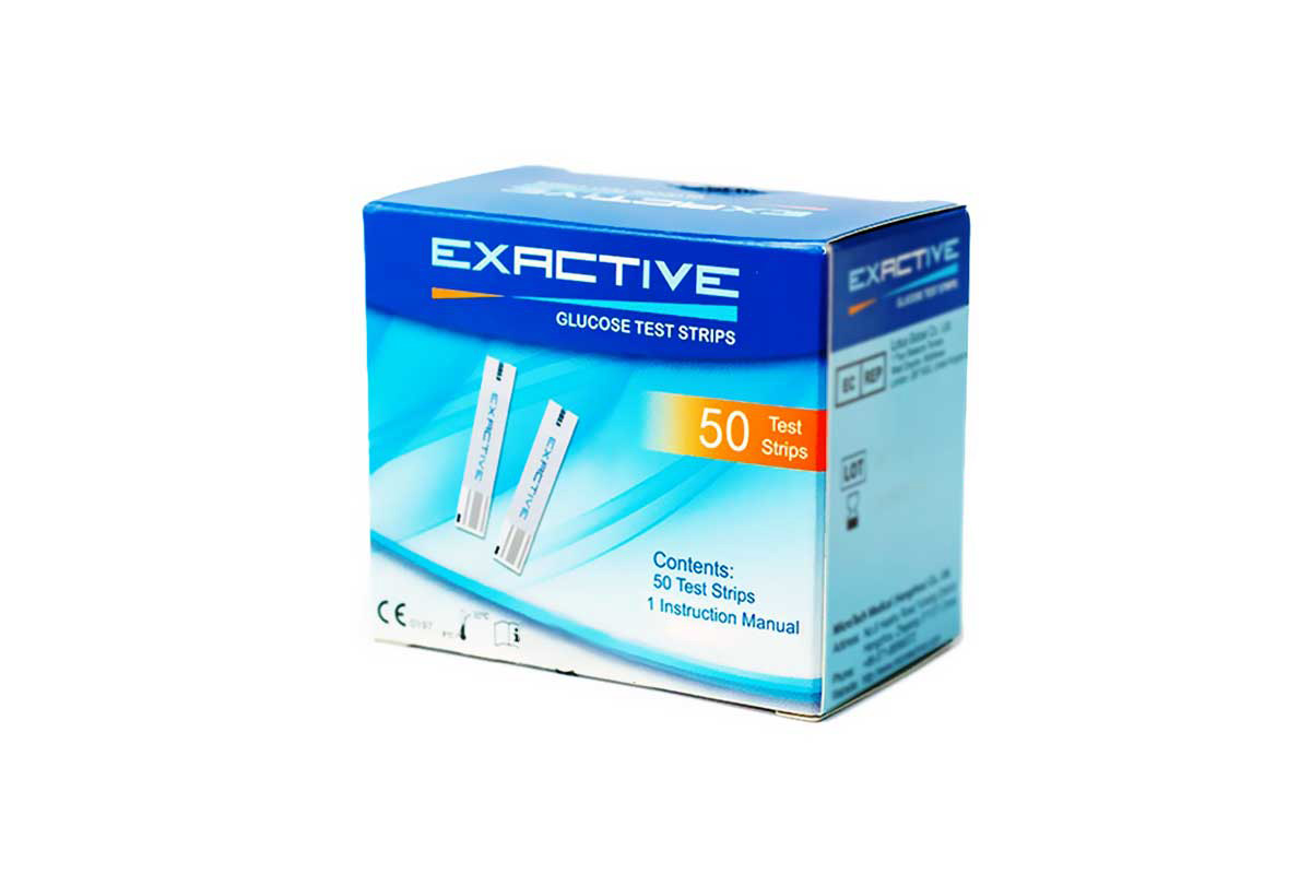 EXACTIVE VITAL GLUCOSE TEST 50 STRIPS - Milano Pharmacy