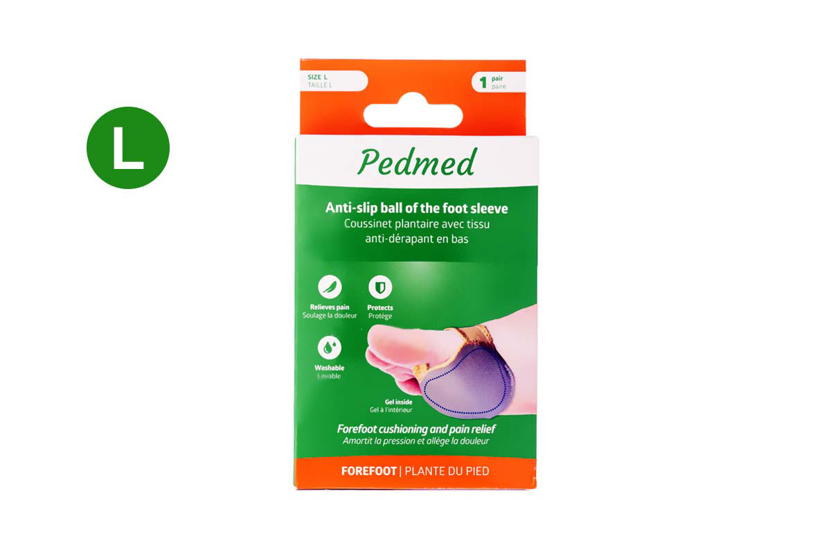 PEDMED ANTI SLIP BALL FOOT SLEEVE SIZE LARGE 1 PAIR - Milano Pharmacy