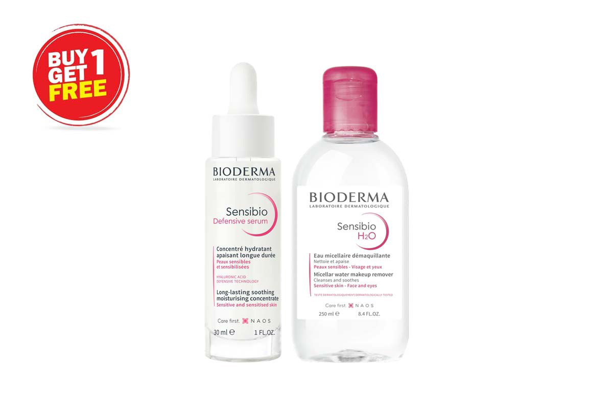 BOX BUY1GET1 BIODERMA SENSIBIO DEFENSIVE SERUM 30 ML PLUS SENSIBIO H2O 250 ML - Milano Pharmacy