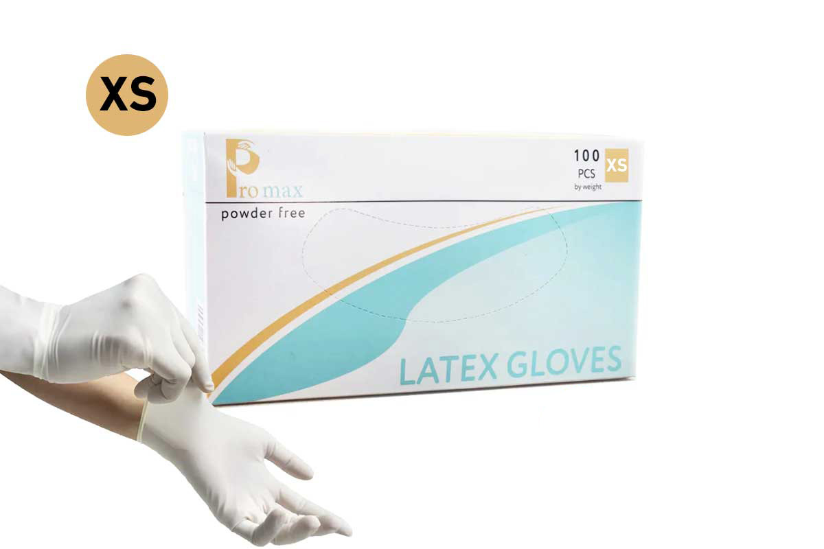 PROMAX POWDER FREE LATEX GLOVES SIZE X SMALL 100 PCS - Milano Pharmacy