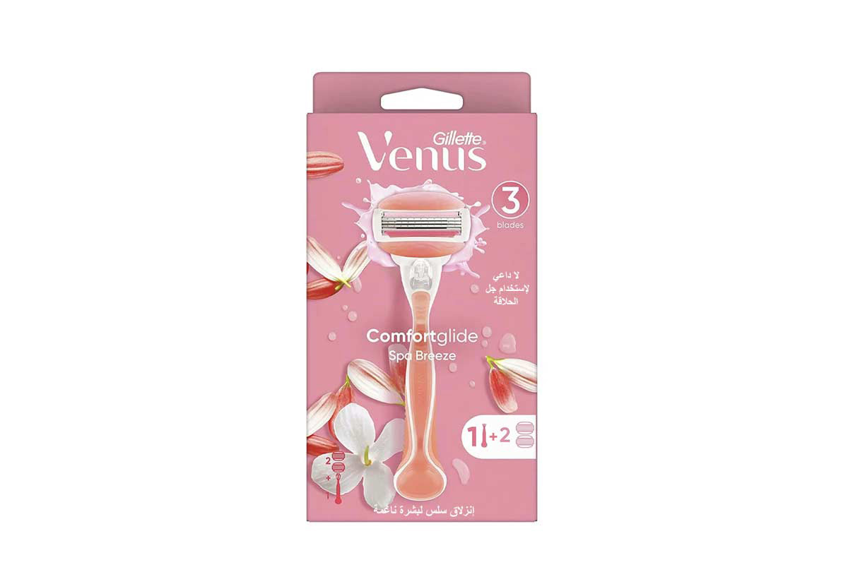 GILLETTE VENUS COMFORT GLIDE SPA BREEZE RAZOR 3 PCS - Milano Pharmacy