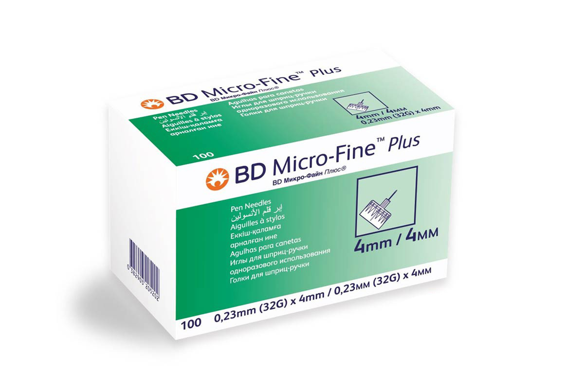 BD MICRO FINE PLUS 4MM 4MM 32G 100 PCS - Milano Pharmacy