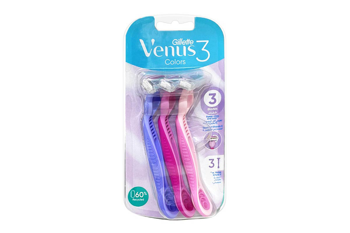 GILLETTE VENUS SMOOTH SKIN RAZOR 3 PCS - Milano Pharmacy